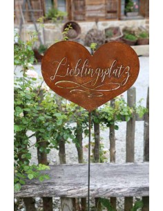Start Lieblingsplatz Herz Stecker, Höhe 34 cm, Breite 45 cm, Stab ca. 120 cm Lieblingsplatz Herz Stecker
Höhe 34 cm
Breite 45 cm