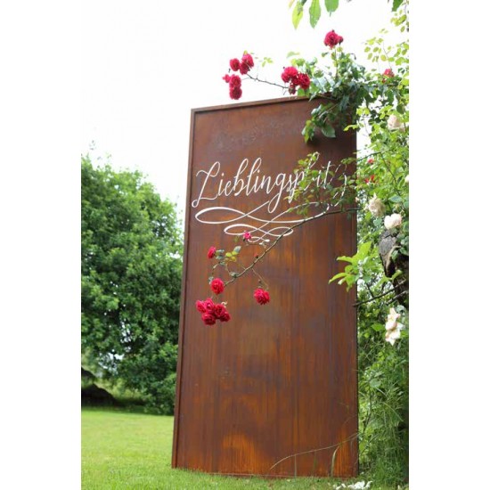 Lieblingsplatz Paravent, Schreibschrift, Höhe 200 cm, Breite 100 cm