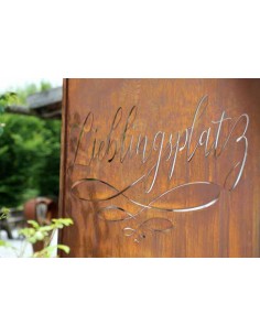 Lieblingsplatz Paravent, Schreibschrift, Höhe 200 cm, Breite 100 cm 2