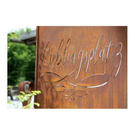 Start Lieblingsplatz Paravent, Schreibschrift, Höhe 200 cm, Breite 100 cm Lieblingsplatz Paravent, Schreibschrift
Höhe 200 cm
Br