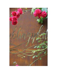 Sichtschutzwand Metall mit Lieblingsplatz Schriftzug in Schreibschrift - Höhe 150 cm - Breite 120 cm 2