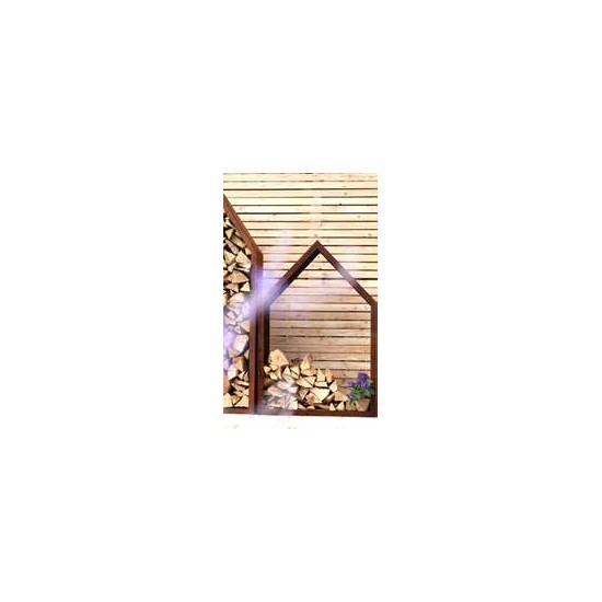 Start Breiter, schlichter Haus-Holzstabler mit Rahmen, Höhe 149 cm, Breite 100 cm, Tiefe 34 cm Breiter, schlichter Haus-Holzstab