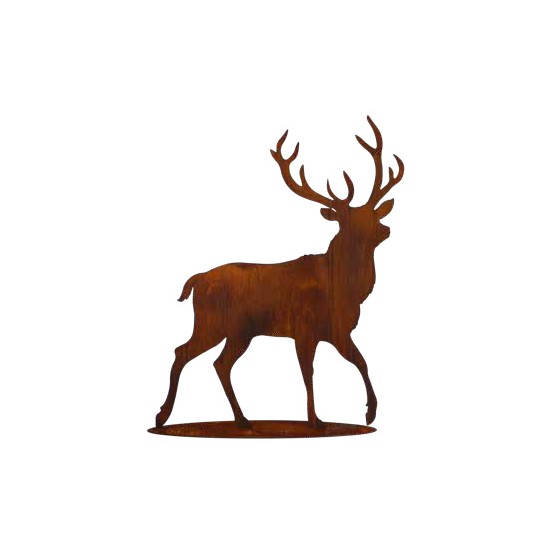 Laufender Hirsch auf Platte, Höhe 105 cm, Breite 77 cm