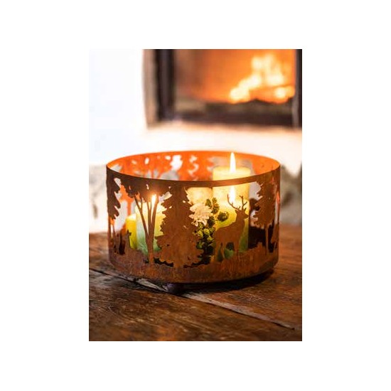 Wildkerzenteller mit vier Kugeln, Höhe 20 cm, Durchmesser 33 cm Wildkerzenteller mit vier Kugeln
Höhe 20 cm
Durchmesser 33