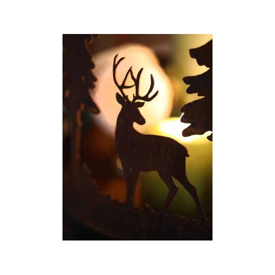 Wildkerzenteller mit vier Kugeln, Höhe 20 cm, Durchmesser 33 cm Wildkerzenteller mit vier Kugeln
Höhe 20 cm
Durchmesser 33