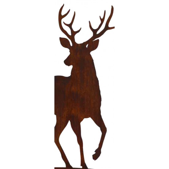 Hirsch von vorne auf Stab, Größe 2, Höhe 95 cm, Breite 41 cm