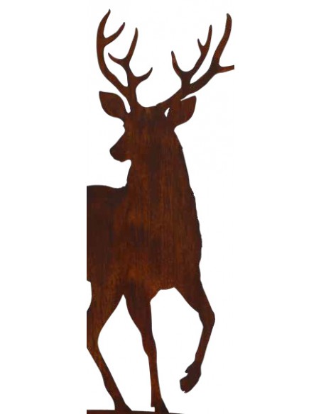 Hirsch von vorne auf Stab, Größe 2, Höhe 95 cm, Breite 41 cm
