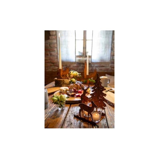 Start Teelichthalter gekantet, mit Wild und Wald, Höhe 25 cm, Breite 14 cm Teelichthalter gekantet, mit Wild und Wald
Höhe 25 cm