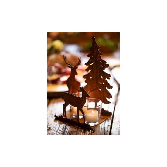 Start Teelichthalter gekantet, mit Wild und Wald, Höhe 25 cm, Breite 14 cm Teelichthalter gekantet, mit Wild und Wald
Höhe 25 cm