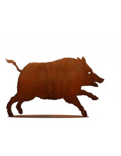 Laufendes Wildschwein auf Platte, Höhe 54 cm, Breite 88 cm