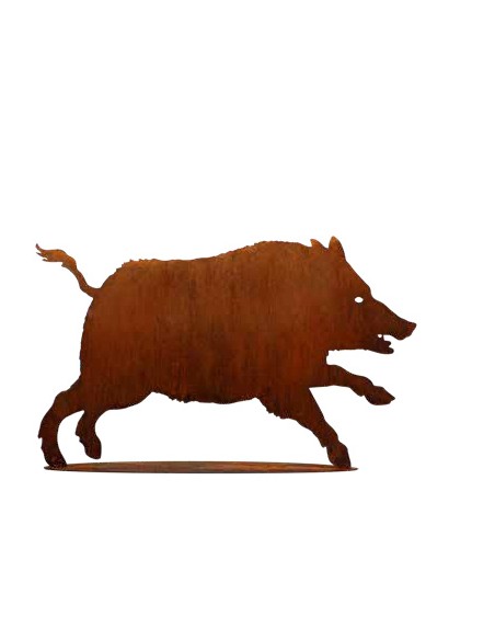 Laufendes Wildschwein auf Platte, Höhe 54 cm, Breite 88 cm