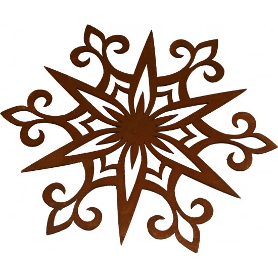 Metall Schneeflocke als Fensterbild