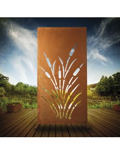 Trennnwand Garten und Sichtschutzzaun 180 cm hoch aus Metall / Rost kaufen