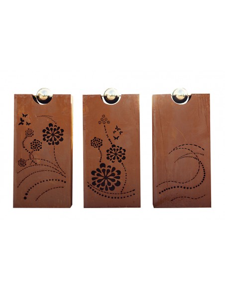 Rostsäulen Set - Rhombus, 3 verschiedene Motive