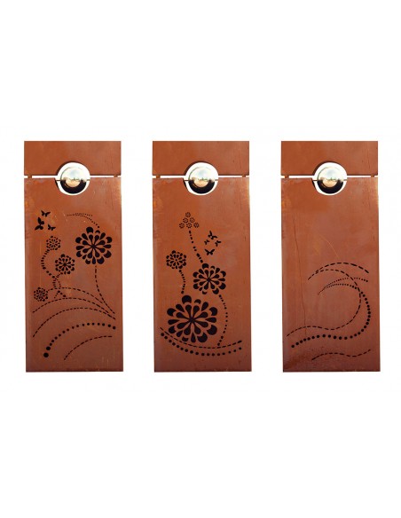 Rostsäulen Set - Rhombus, 3 verschiedene Motive