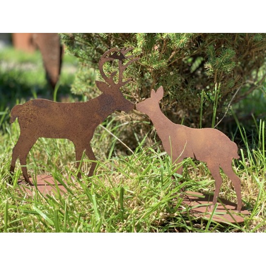 Deko Hirsch klein auf Platte - Höhe 20 cm Höhe 20 cm
Länge 18 cm
