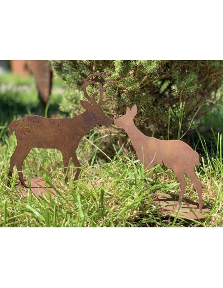 Deko Hirsch klein auf Platte - Höhe 20 cm Höhe 20 cm
Länge 18 cm