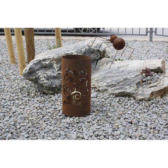 Windlicht - Eule mit Sternenaugen, klein, Höhe 41 cm