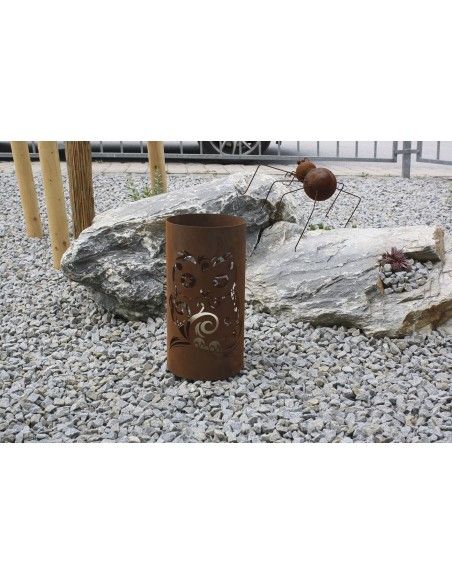 Windlicht - Eule mit Sternenaugen, klein, Höhe 41 cm