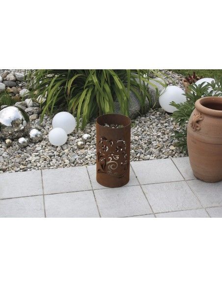 Windlicht - Eule mit Sternenaugen, klein, Höhe 41 cm