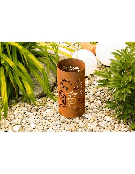 Windlicht - Eule mit Sternenaugen, klein, Höhe 41 cm