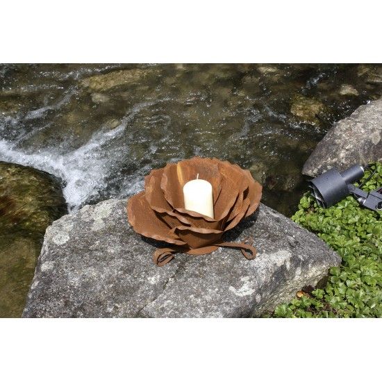 Rosenblüte aus Metall, groß, Ø 34 cm