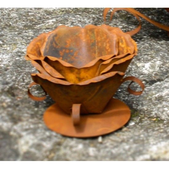 Rosenblüte aus Metall, klein, Ø 17 cm