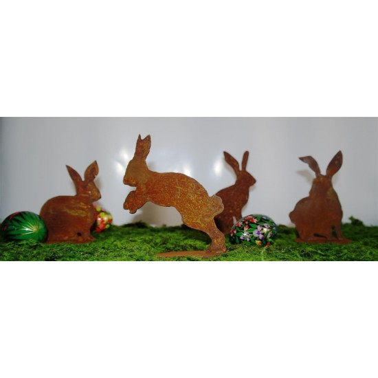 Deko Osterhase Set Metall Garten Set