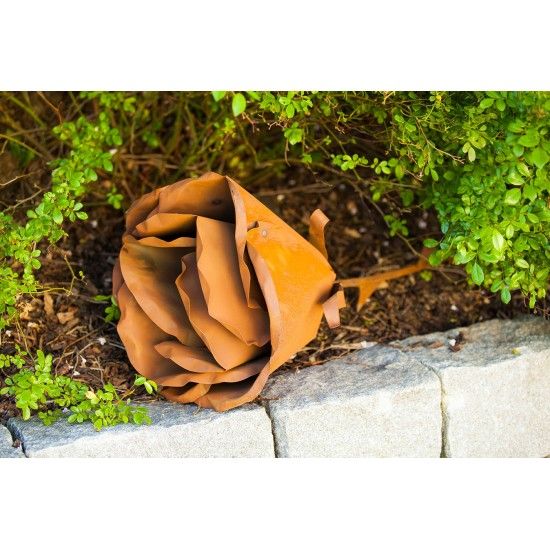 Rose aus Metall - Rose der Liebe, groß, Höhe 90 cm