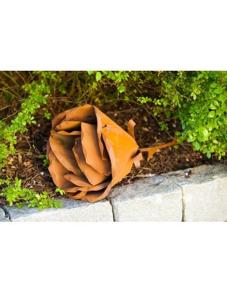 Rose aus Metall - Rose der Liebe, groß, Höhe 90 cm