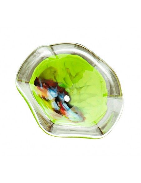 Glas Blütenteller, grün, Ø 27 cm