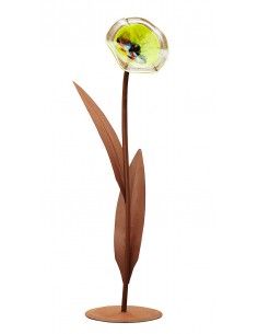 Glasblume - Kartin, inkl. Blütenteller, Höhe 100 cm