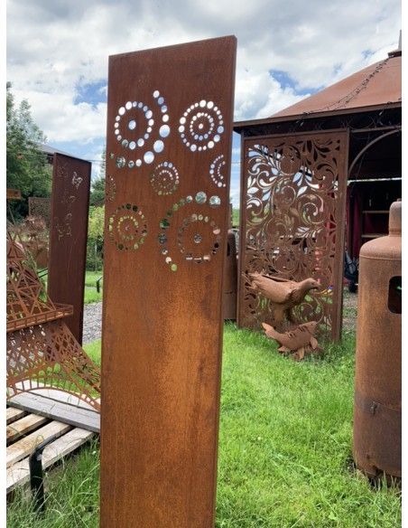 Sichtschutzwände und Paravents kleine Sichtschutzwand - Kreise - zum Stecken 140 cm hoch 

Höhe 140 cm
Breite 35 cm (Gesamtbr