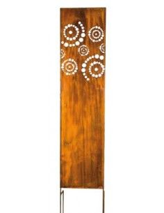 Sichtschutz zum Stecken kleine Sichtschutzwand - Kreise - zum Stecken 140 cm hoch 
Höhe 140 cm
Breite 35 cm (Gesamtbreite 57