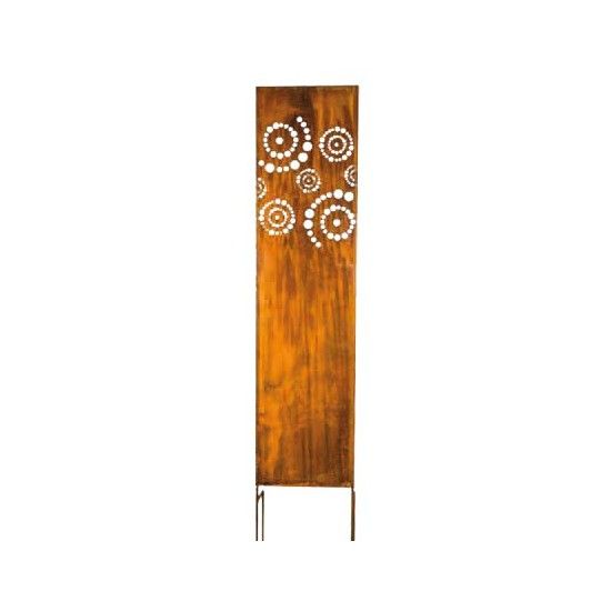 Sichtschutz zum Stecken kleine Sichtschutzwand - Kreise - zum Stecken 140 cm hoch 

Höhe 140 cm
Breite 35 cm (Gesamtbreite 57