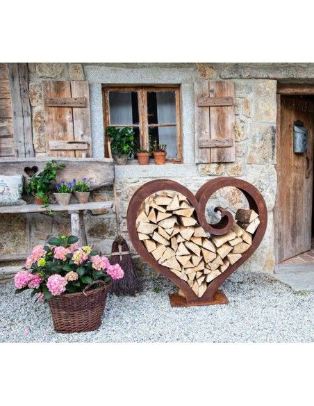 Start großes Herz Curl Kaminholzregal - XL Holzregal in Herzform 119 cm breit In dieses rostige Holzregal Herz mit Curl kannst D Start großes Herz Curl Kaminholzregal - XL Holzregal in Herzform 119 cm breit In dieses rostige Holzregal Herz mit Curl kannst D