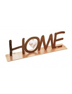 Schriftzug - Home, aus Edelrost inklusive Glasherz, Länge 63 cm