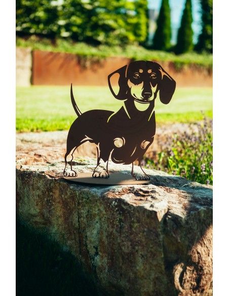 Deko Hund aus Metall - Dackel Wasti - Höhe 40 cm Deko Hund aus Metall - Dackel Wasti - Höhe 40 cm