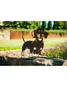 Deko Hund aus Metall - Dackel Wasti - Höhe 40 cm 2