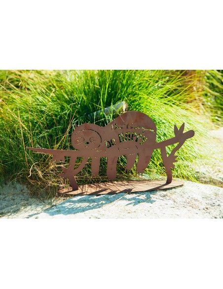Metall Deko - Faultier Happy - mit Spruch, Länge 68 cm Metall Deko - Faultier Happy - mit Spruch, Länge 68 cm