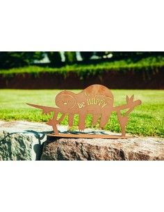 Metall Deko - Faultier Happy - mit Spruch, Länge 68 cm 2