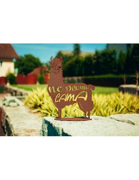 Dekofigur - No Drama Lama - aus Metall, Höhe 50 cm