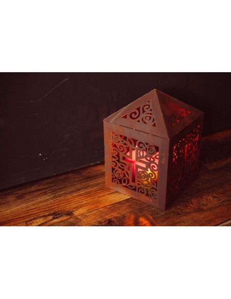 Metall Grablicht - Filigran, Höhe 28 cm