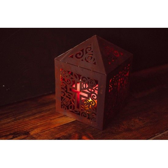 Metall Grablicht - Filigran, Höhe 28 cm