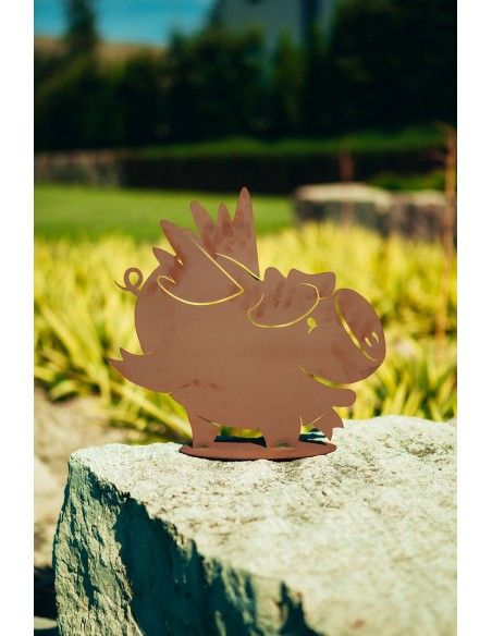 Metall Glücksschwein Gustav - mit Flügeln - Höhe 33 cm