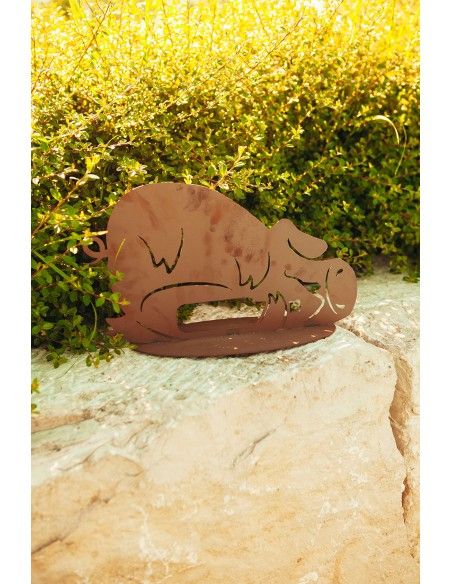 Betrunkenes Deko Schwein - aus Metall, Breite 38 cm Betrunkenes Deko Schwein - aus Metall, Breite 38 cm