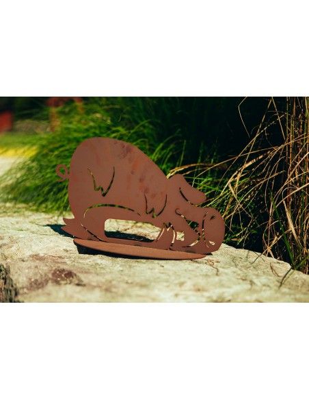 Betrunkenes Deko Schwein - aus Metall, Breite 38 cm Betrunkenes Deko Schwein - aus Metall, Breite 38 cm