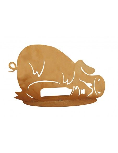 Betrunkenes Deko Schwein - aus Metall, Breite 38 cm Betrunkenes Deko Schwein - aus Metall, Breite 38 cm