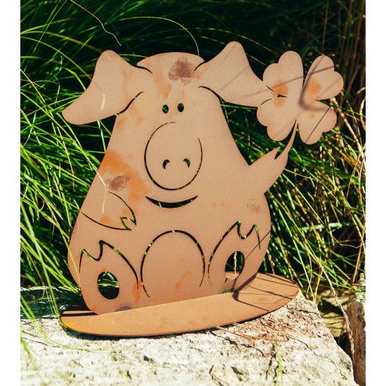 Glücksschwein Lucky - aus Metall, Höhe 31 cm