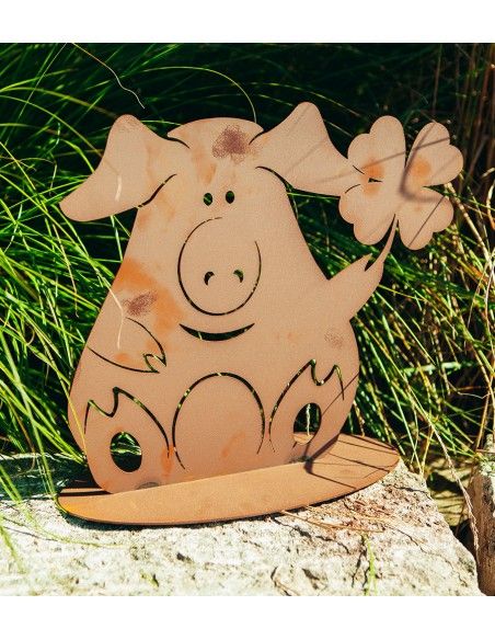 Glücksschwein Lucky - aus Metall, Höhe 31 cm